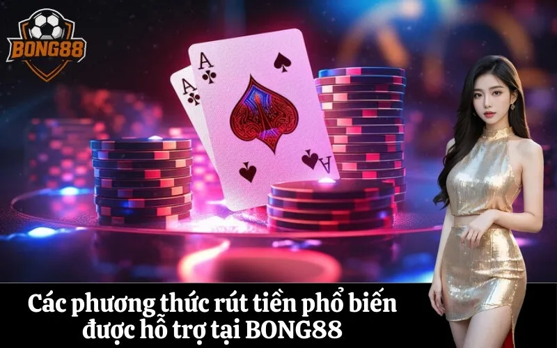 Các phương thức rút tiền phổ biến được hỗ trợ tại BONG88